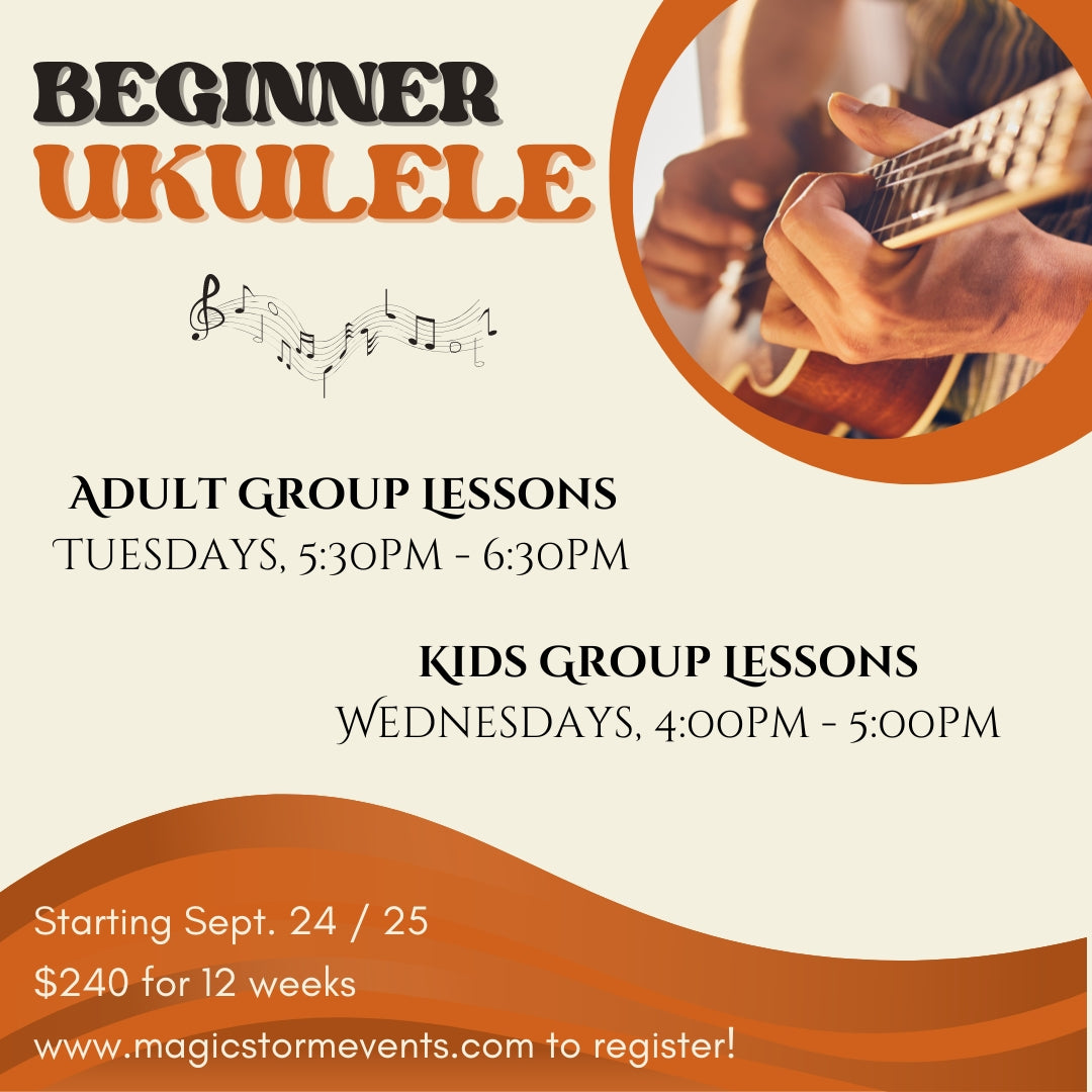 Adult Beginner Ukulele Group Lessons with Darrin Martin - Tuesday