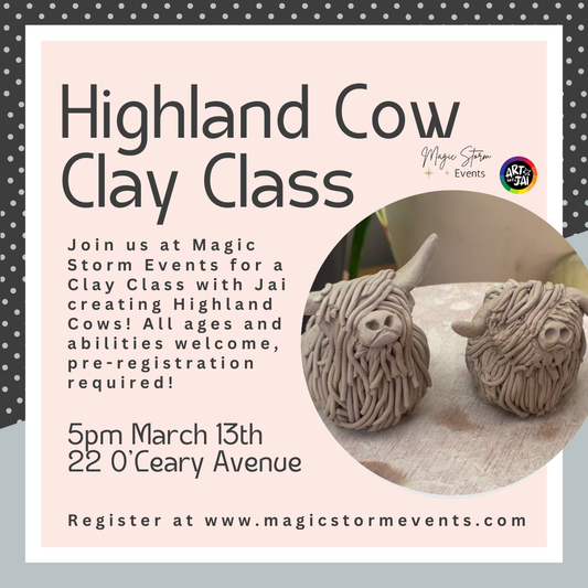 Highland Cow Clay Class - March 13th, 2025