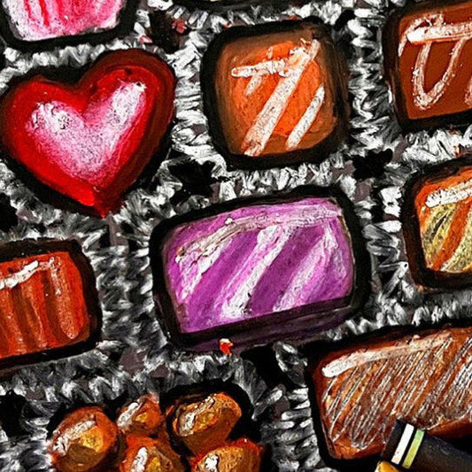 Valentine's Day Chocolate Box Oil Pastel Class - February 1st, 2025