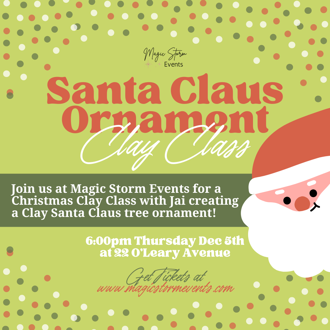 Santa Claus Tree Ornament Clay Class - December 5th, 2024