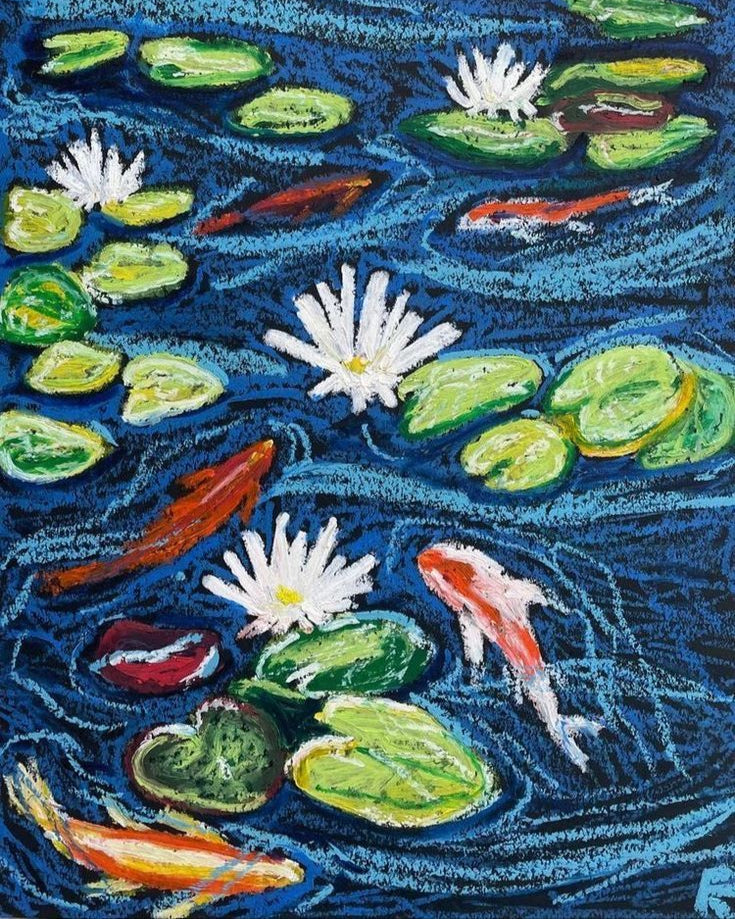 Koi Pond Oil Pastels Class - March 20th, 2025