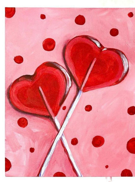 Heart Lollies Paint, Sip, Snack Night -  February 3rd, 2025