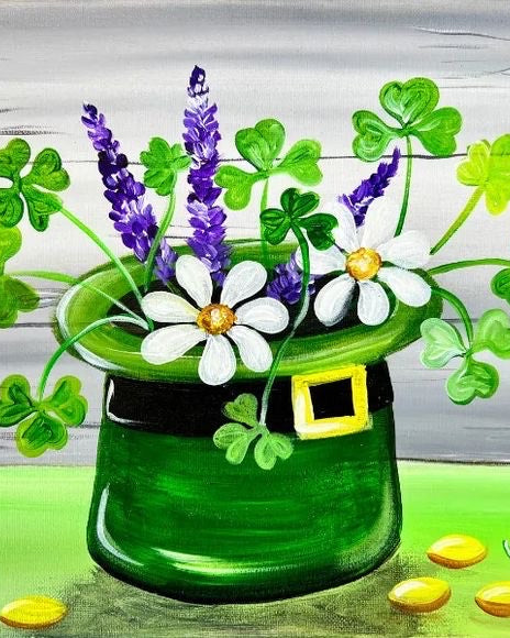 St. Patty's Day Bouquet Paint, Sip, Snack Night -  March 3rd, 2025