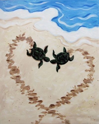 Turtles in Love Paint, Sip, Snack Night -  February 17th, 2025